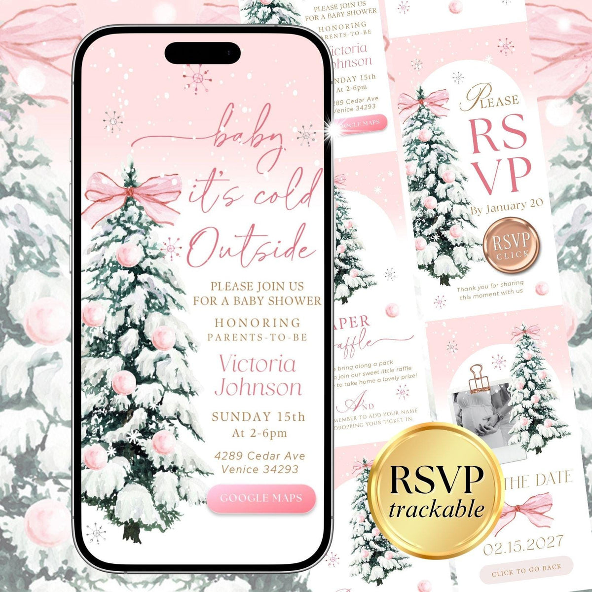 Baby Its Cold Outside Baby Shower Invitation PWINBS001 - image 1