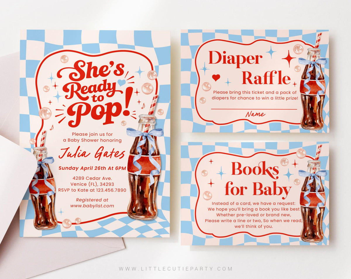 Ready to Pop Baby Shower Invitation Suite RPBBS001 - image 1