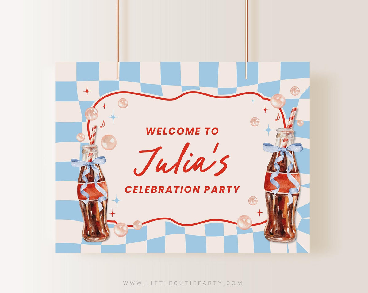 Editable She is Ready to Pop Banner Blue RPBBS001 - image 1