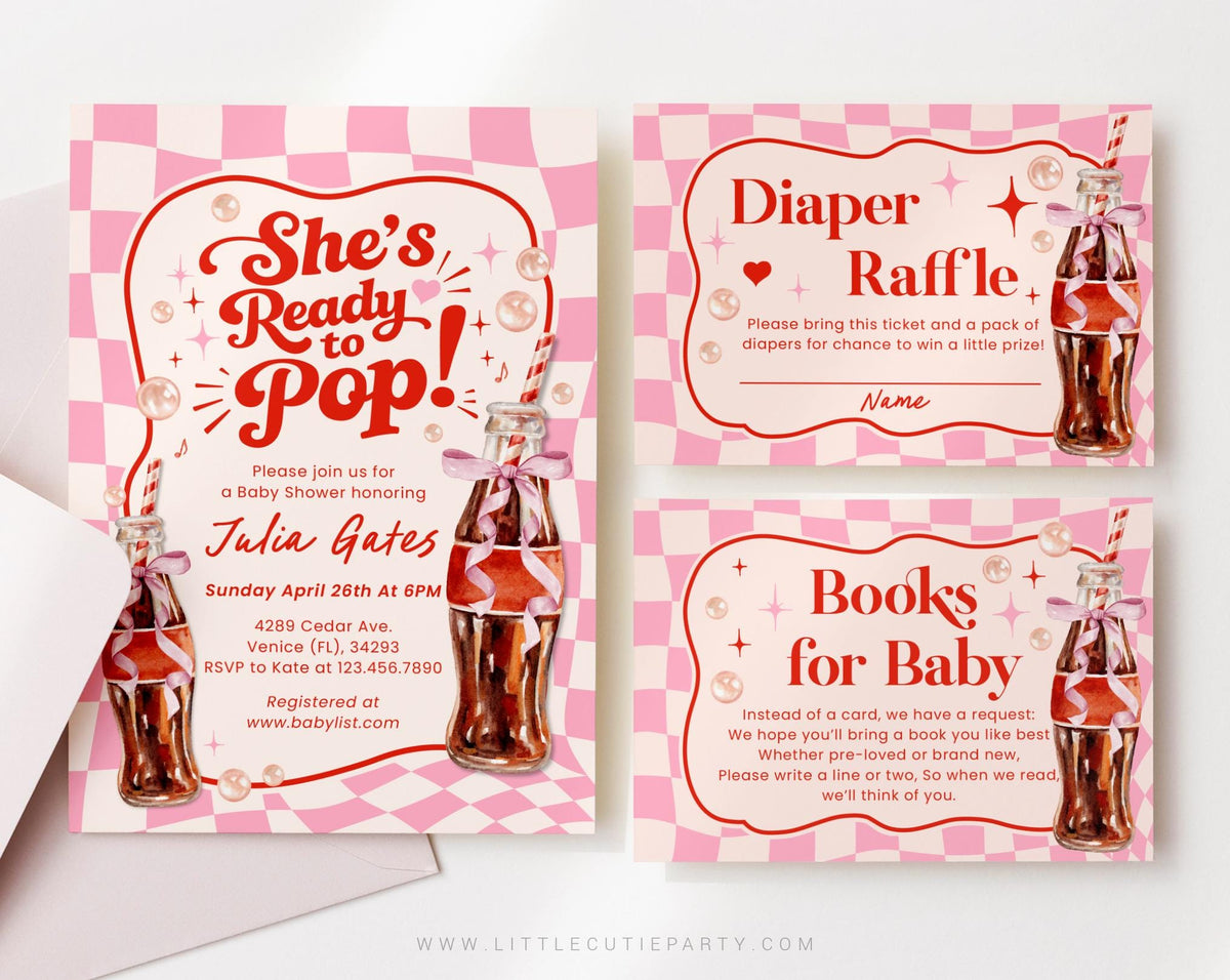 Ready to Pop Baby Shower Invitation Suite RPPBS002 - image 1