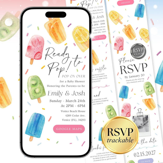 Popsicle Baby Shower Invites PSCBS002 - image 1