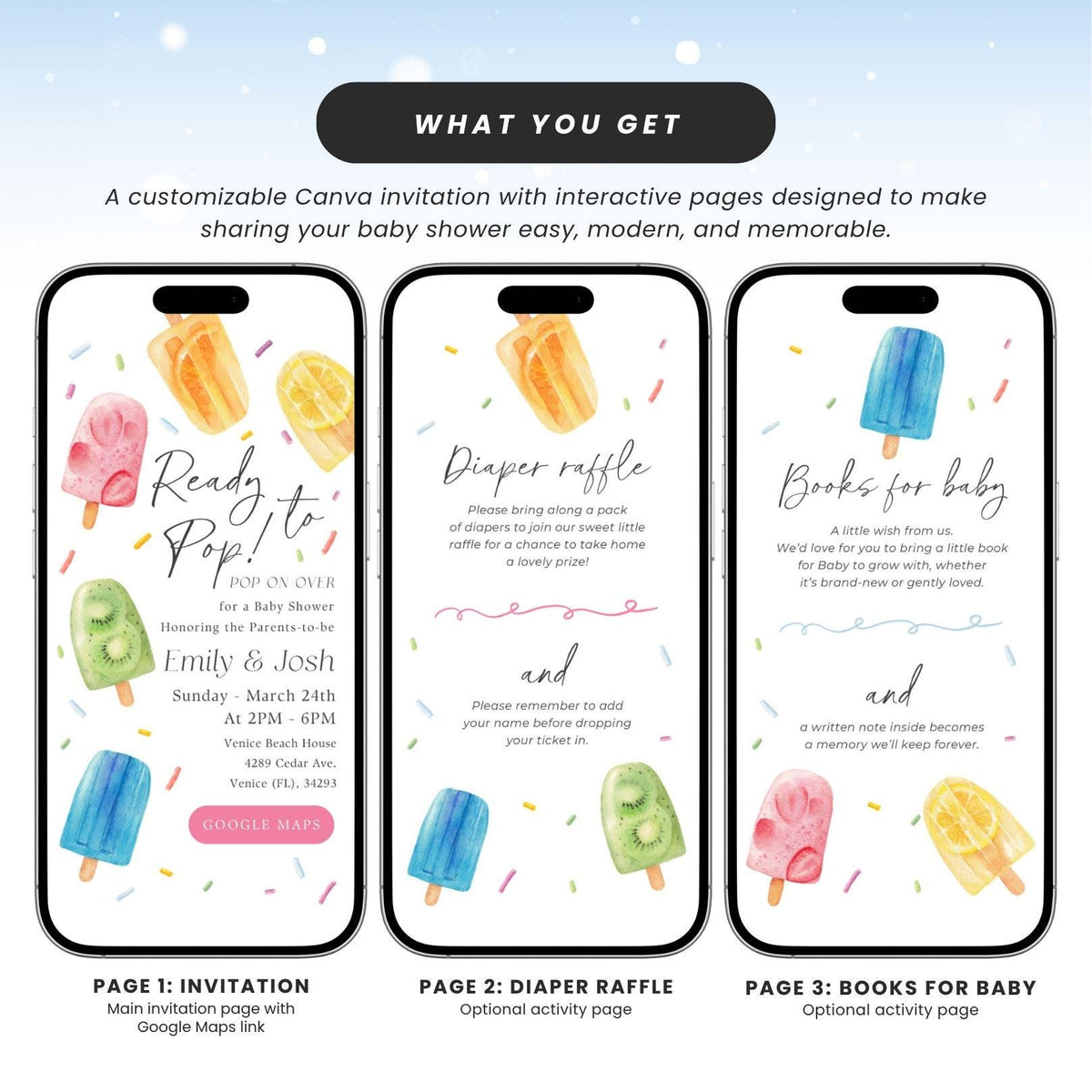 Popsicle Baby Shower Invites PSCBS002 - image 4