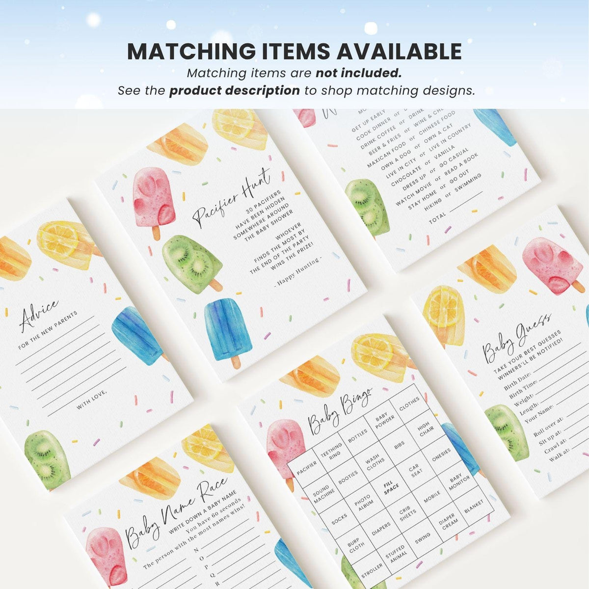 Popsicle Baby Shower Invites PSCBS002 - image 10