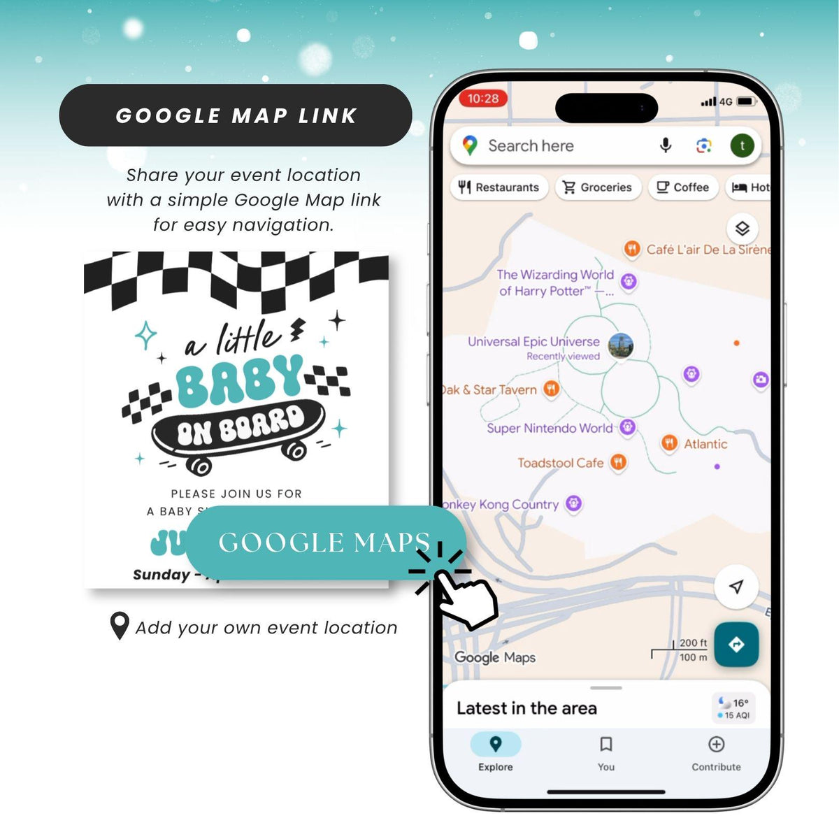 Baby on Board Baby Shower Invitation Digital BBBBS002 - image 3