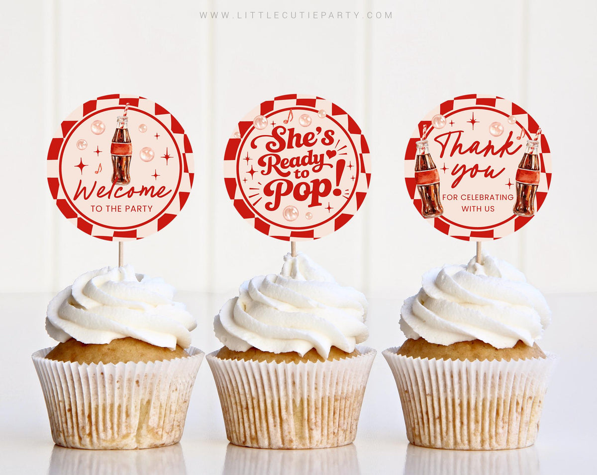 She's Ready to Pop Cupcake Toppers RPRBS003 - image 1
