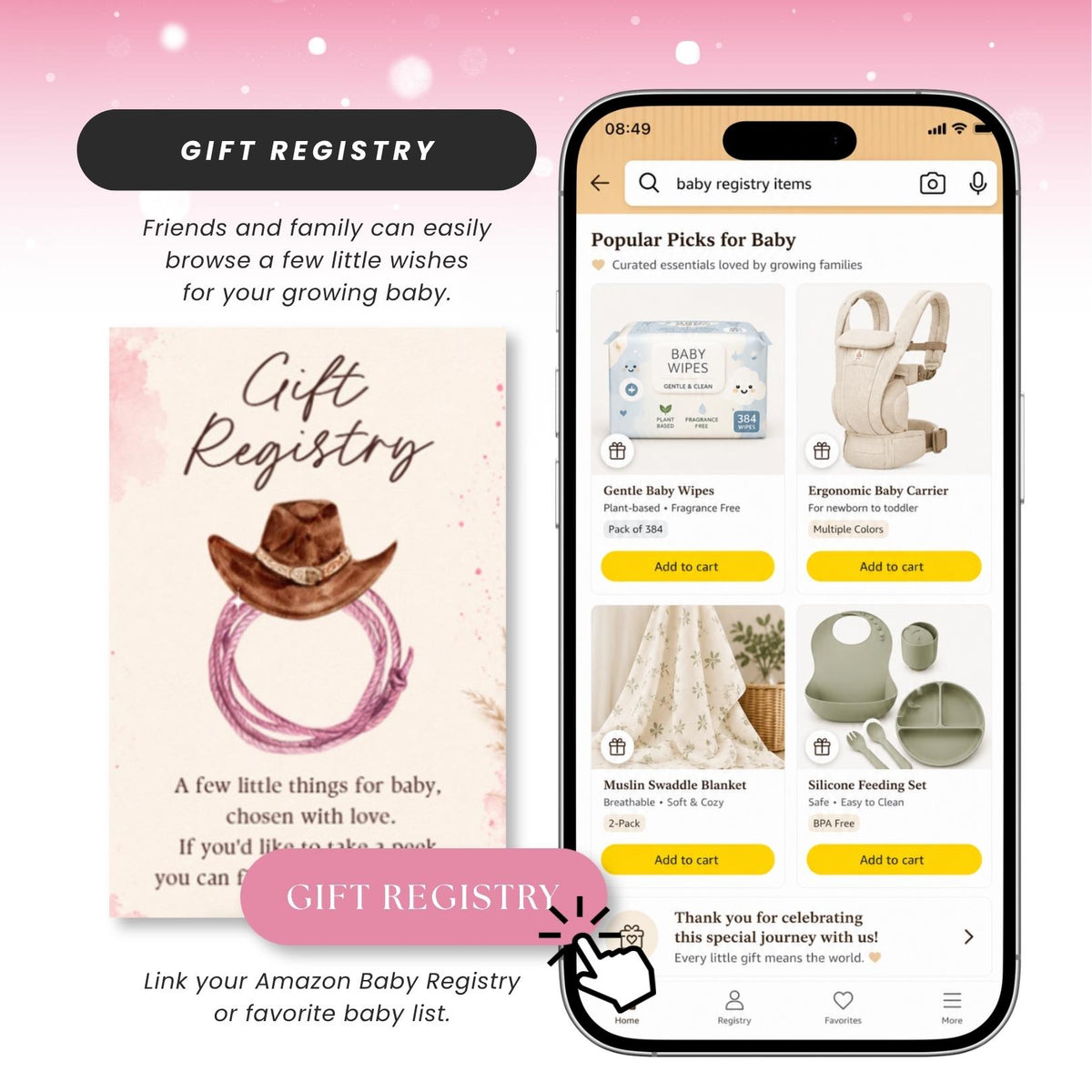 Cowgirl Baby Shower Invitation Digital - Canva website invitation template with RSVP, image 6