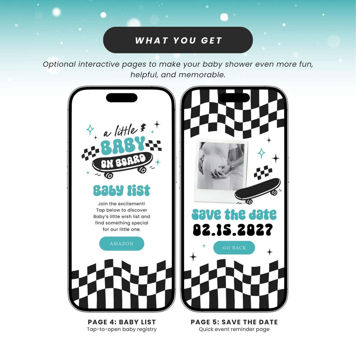Baby on Board Baby Shower Invitation Digital BBBBS002 - image 5