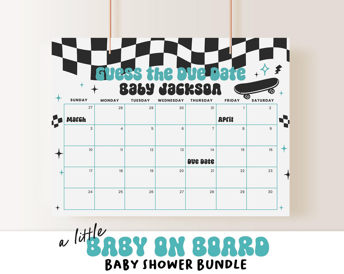 Baby on Board Skateboard Baby Shower Bundle BBBBS002 - image 6