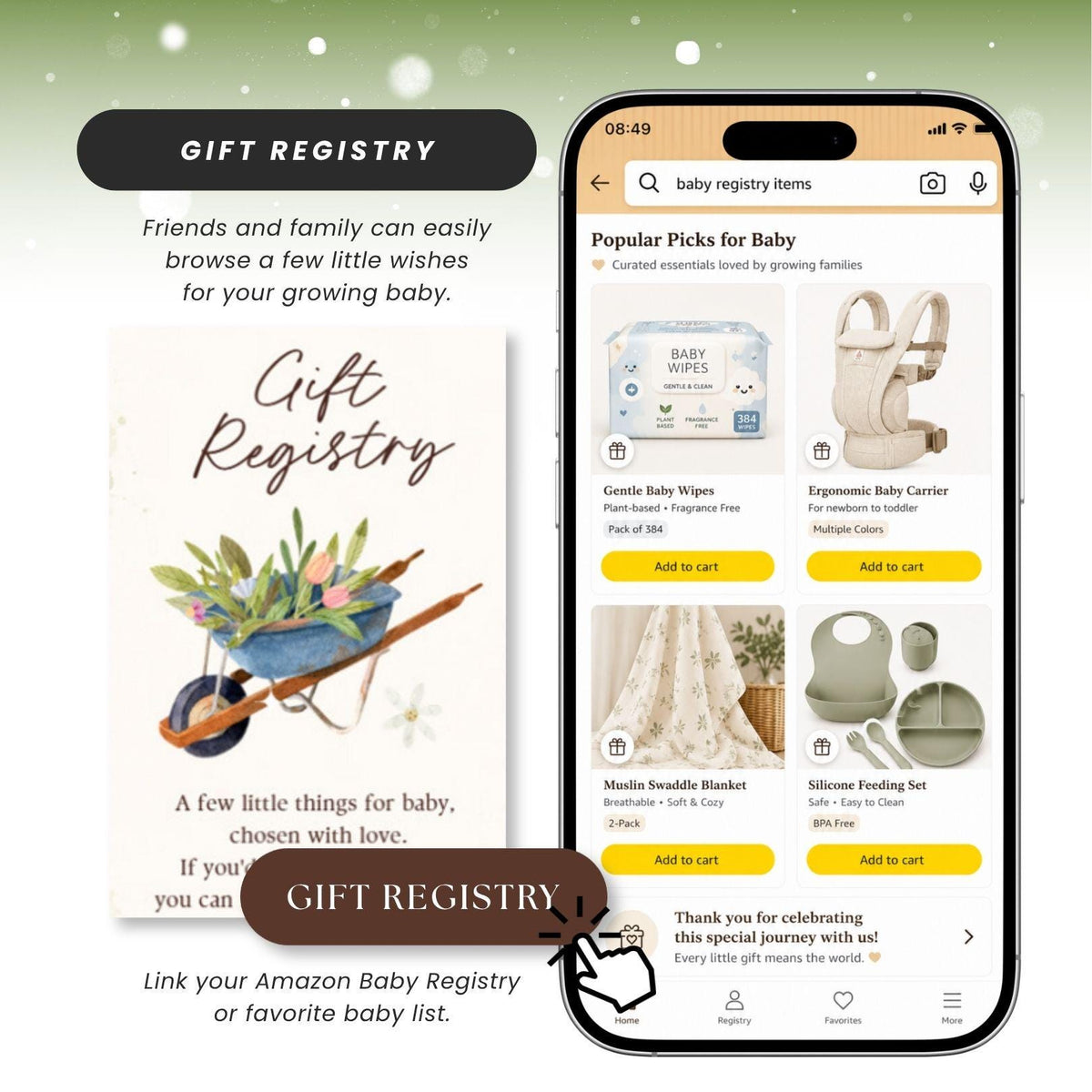 Locally Grown Baby Shower Invitation - Canva website invitation template with RSVP, image 8