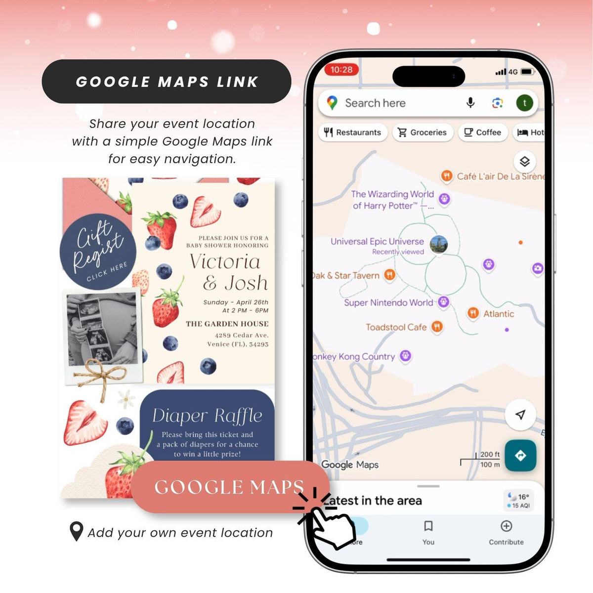 Berry Sweet Baby Shower Invitation Digital - Canva website invitation template with RSVP, image 7
