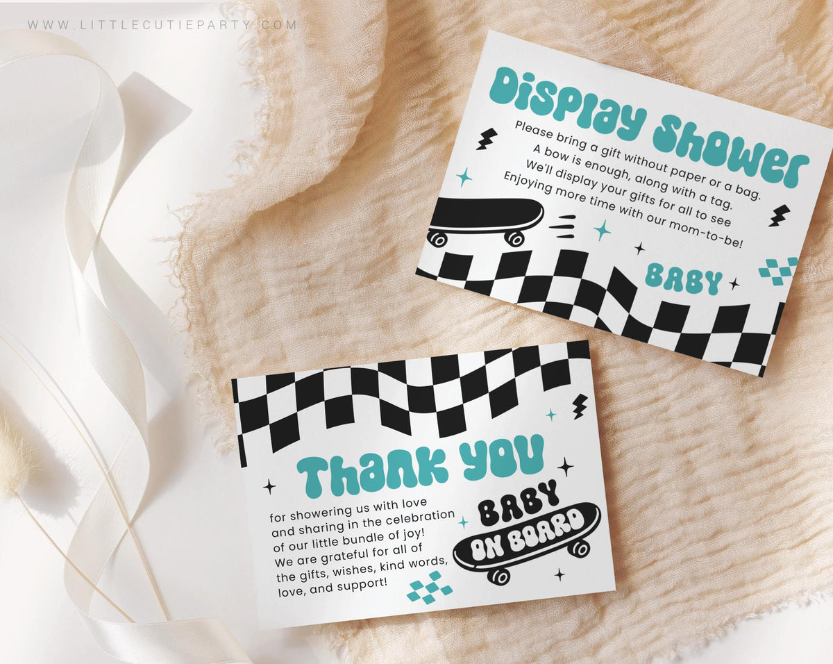 Skateboard Thank you Cards BBBBS002 - image 1