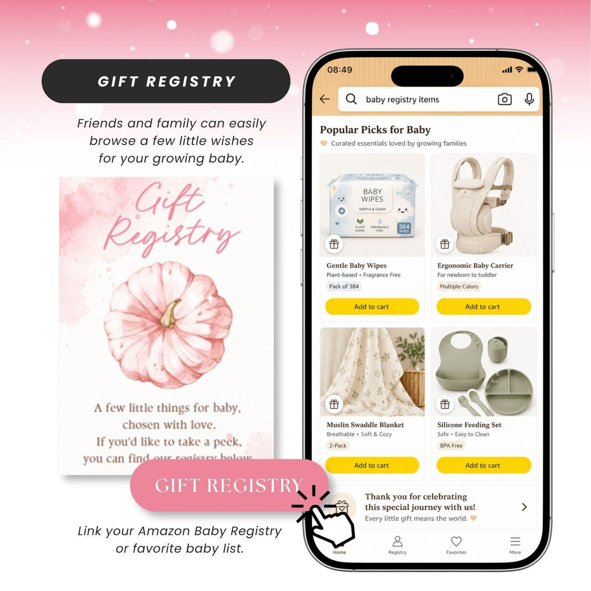 Pink Pumpkin Baby Shower Invitation for Girl - Canva website invitation template with RSVP, image 8