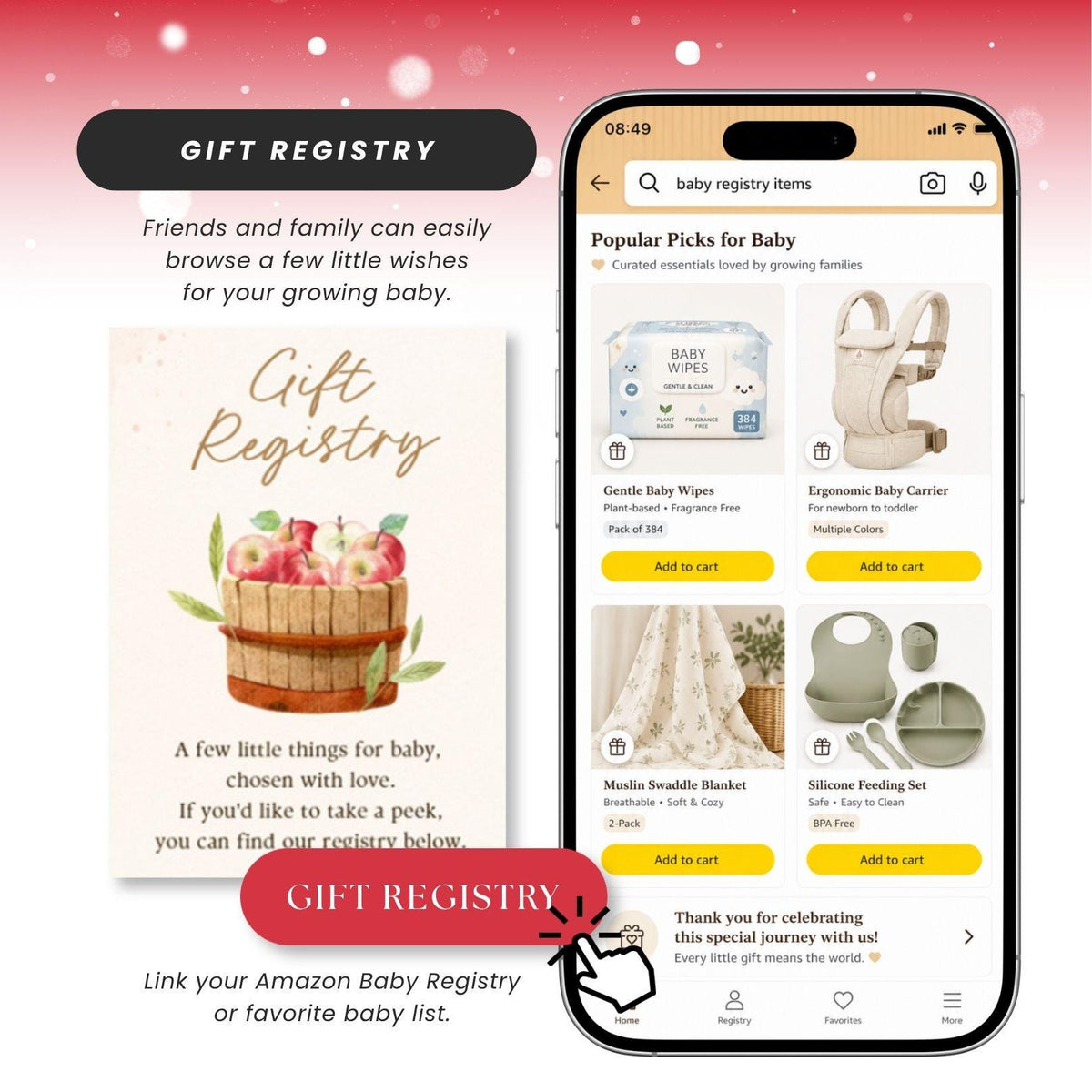 Apple of Our Eye Baby Shower invitation Website Template - Canva website invitation template with RSVP, image 8