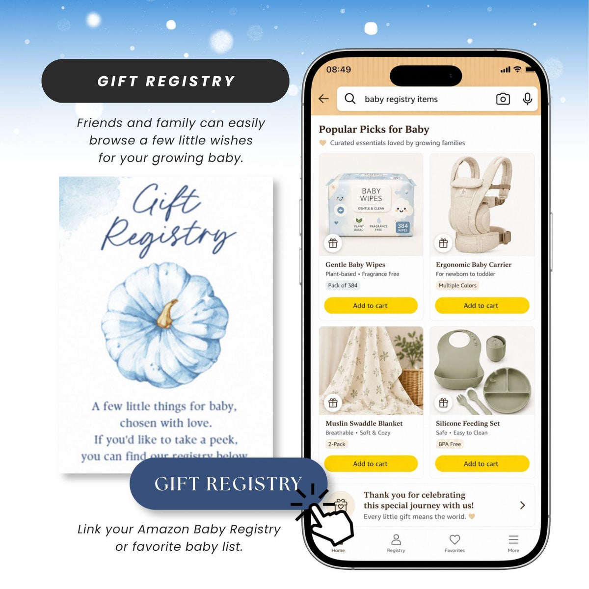 Blue Pumpkin Baby Shower Invitation for Boy - Canva website invitation template with RSVP, image 8