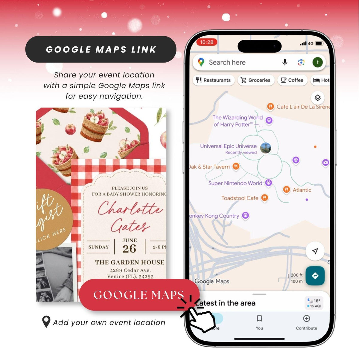 Apple of Our Eye Baby Shower invitation Website Template - Canva website invitation template with RSVP, image 7