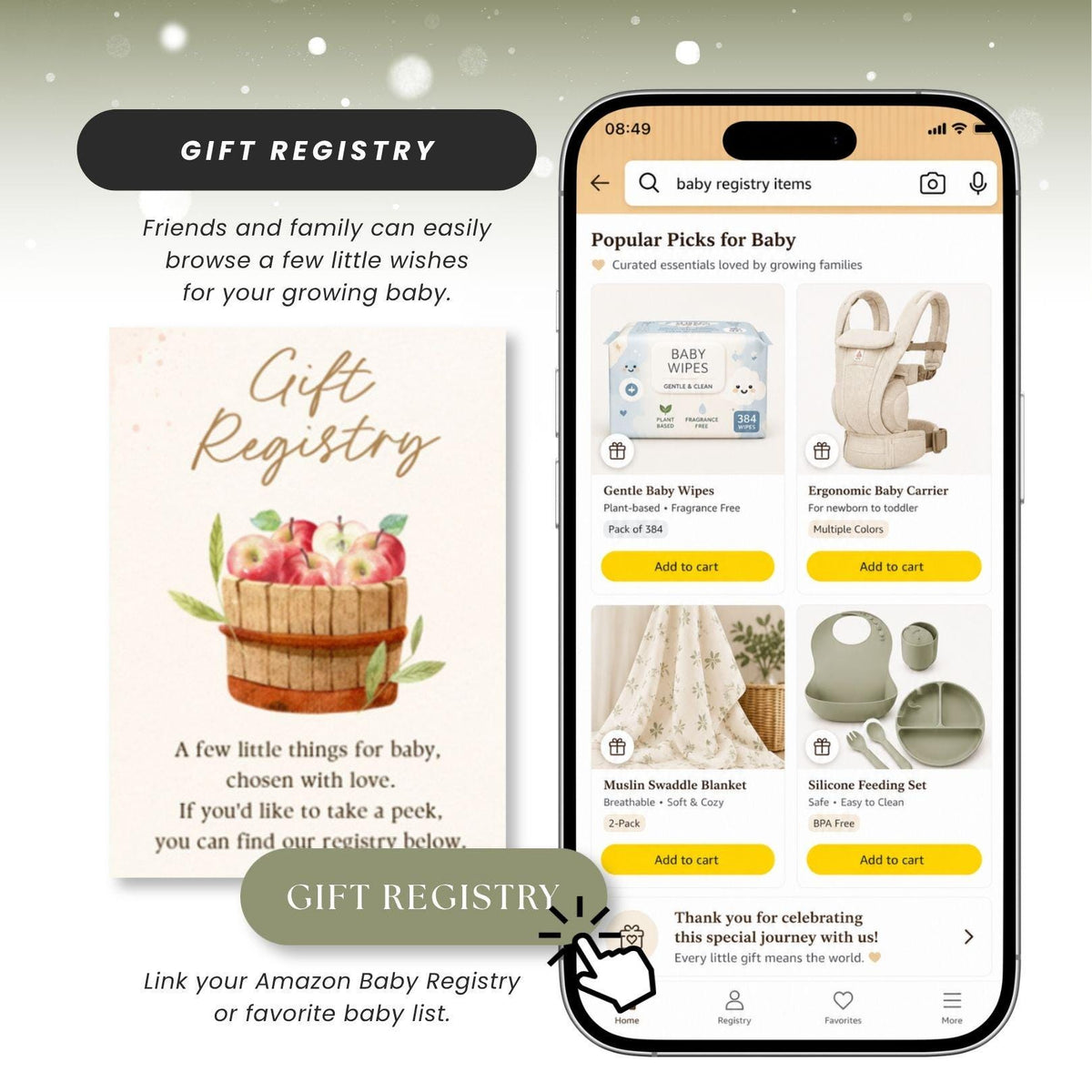 Apple of Our Eye Baby Shower invitation Website Template - Canva website invitation template with RSVP, image 8