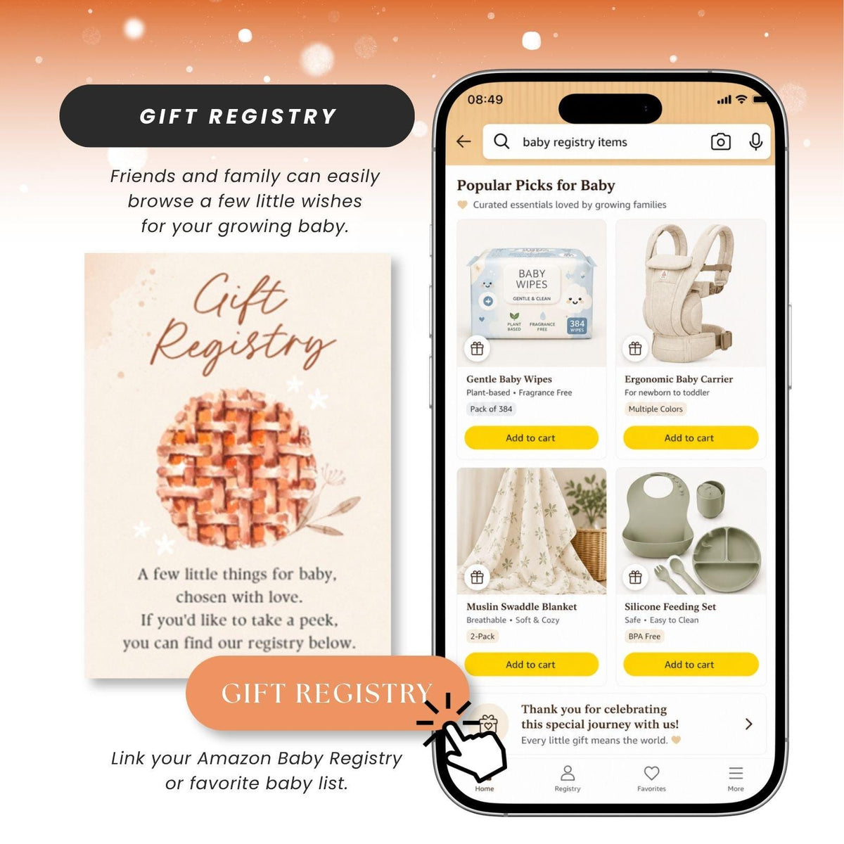 A Little Cutie Pie Baby Shower Invitation Digital - Canva website invitation template with RSVP, image 8