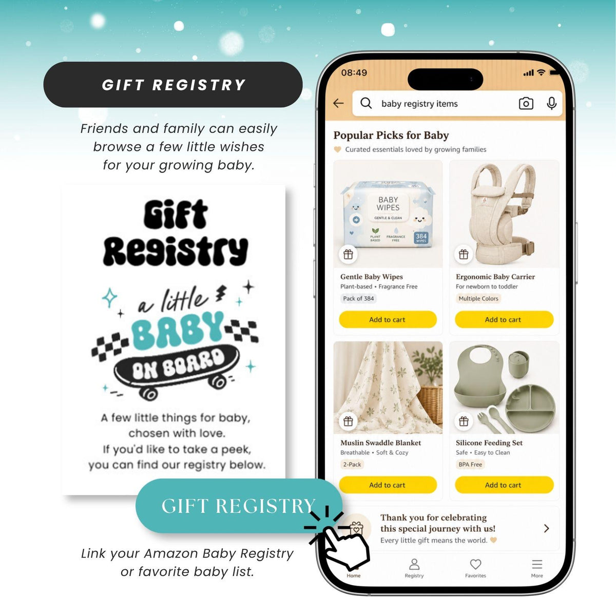 Baby on Board Skateboard Baby Shower Invite for Boy - Canva website invitation template with RSVP, image 8