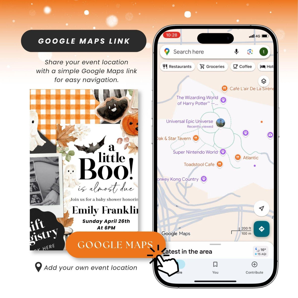 Little Boo is almost due Invitation Website Template - Canva website invitation template with RSVP, image 7