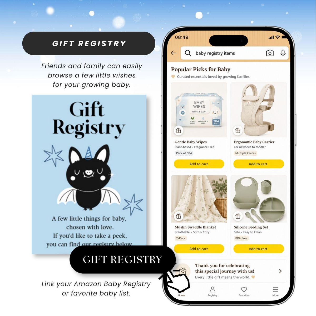 Blue Little Boo Baby Shower Invitation Website Template - Canva website invitation template with RSVP, image 8