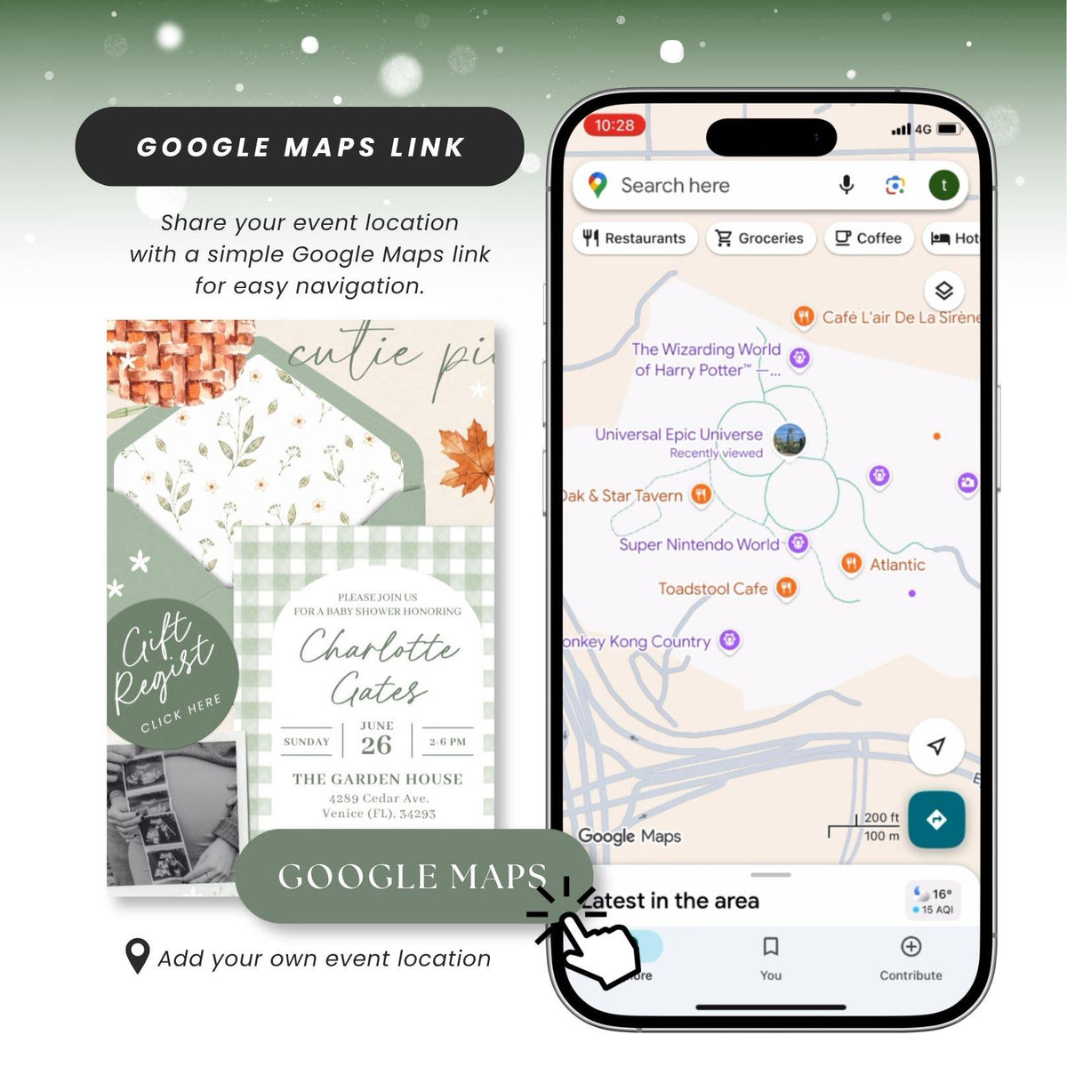 A Little Cutie Pie Baby Shower Invitation Digital - Canva website invitation template with RSVP, image 7