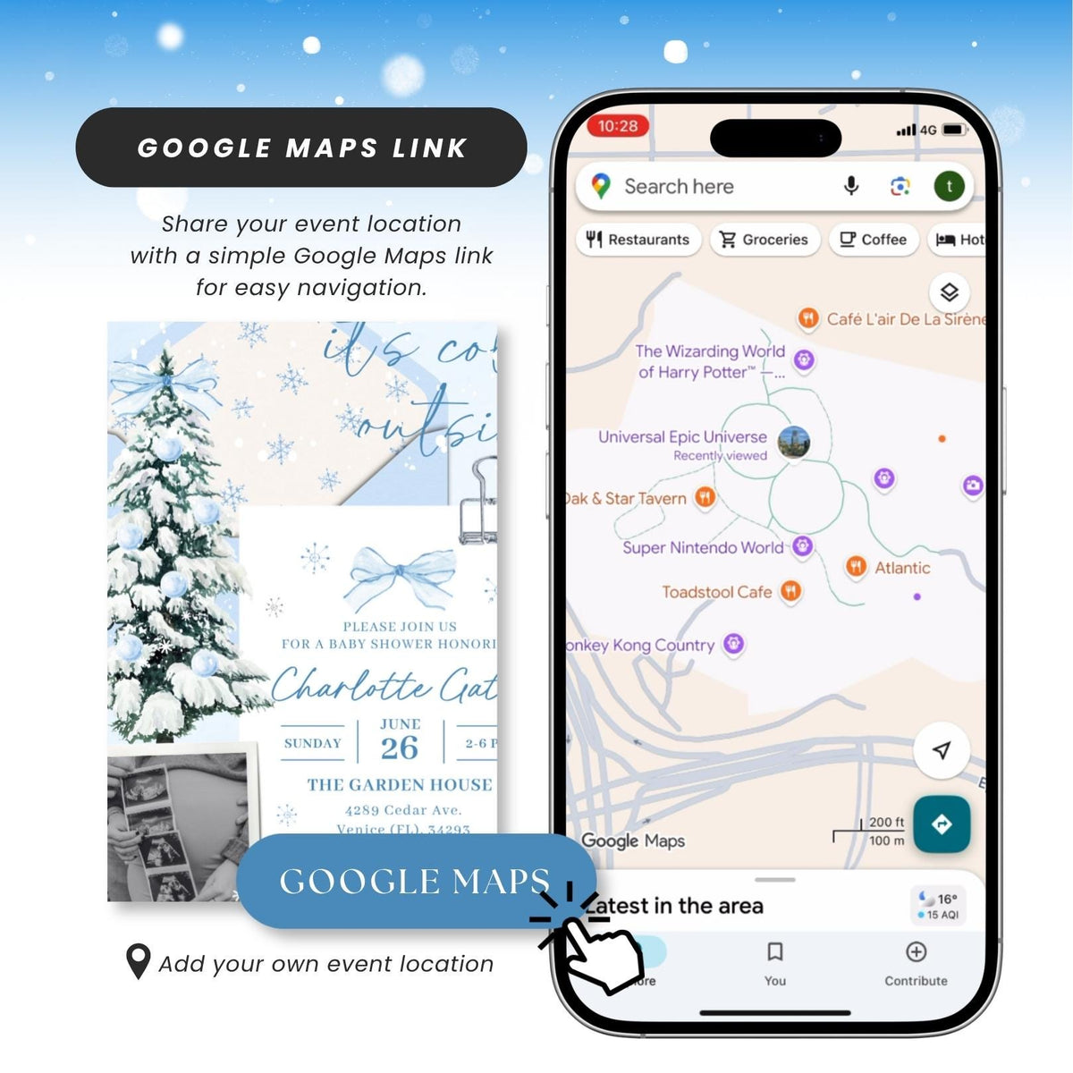 Baby it's Cold Outside Baby Shower - Canva website invitation template with RSVP, image 7