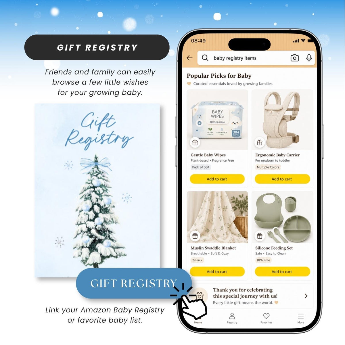 Baby it's Cold Outside Baby Shower - Canva website invitation template with RSVP, image 8