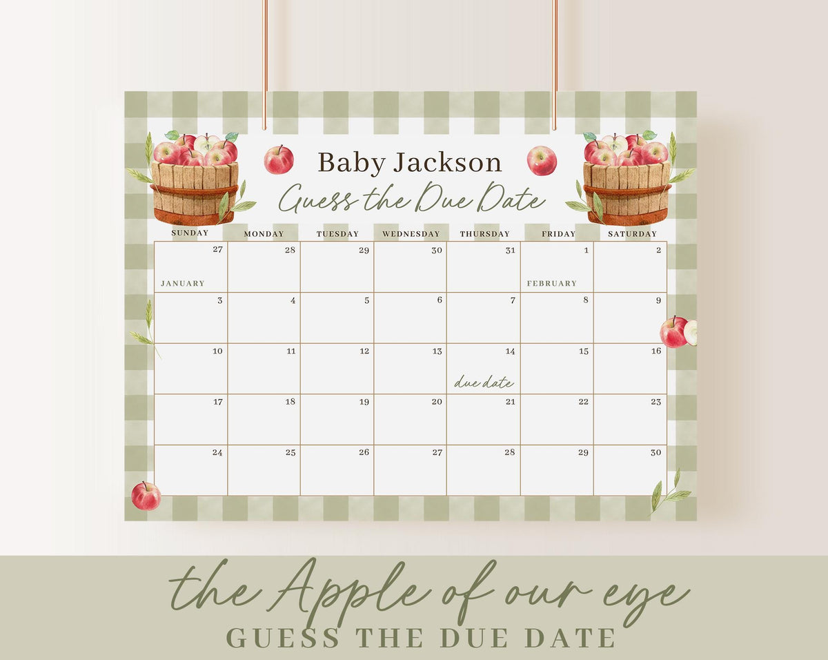 Editable Apple Baby Shower Invitation Bundle APPBS002 - image 5