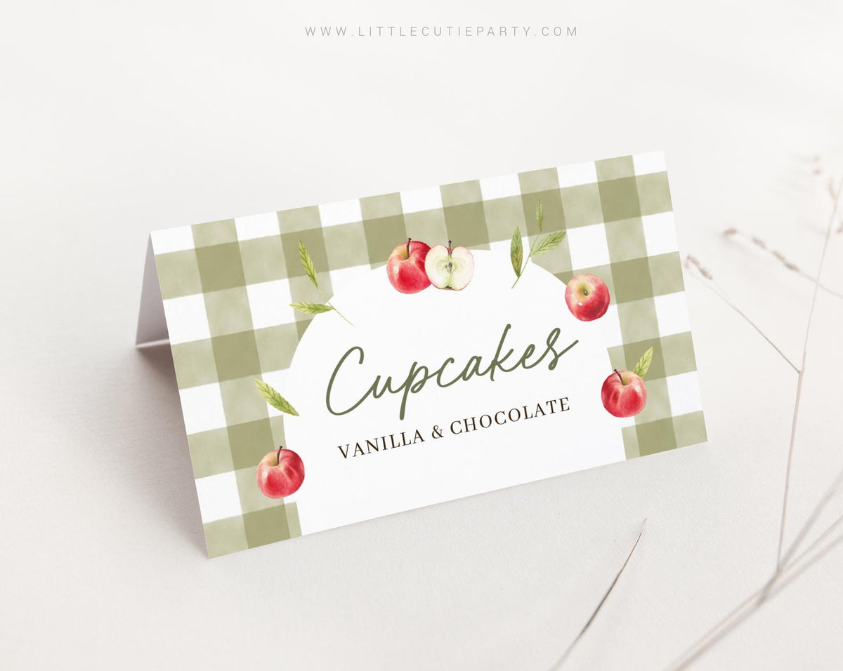 Editable Apple of Our Eye Baby Shower Food Labels APPBS002 - image 1