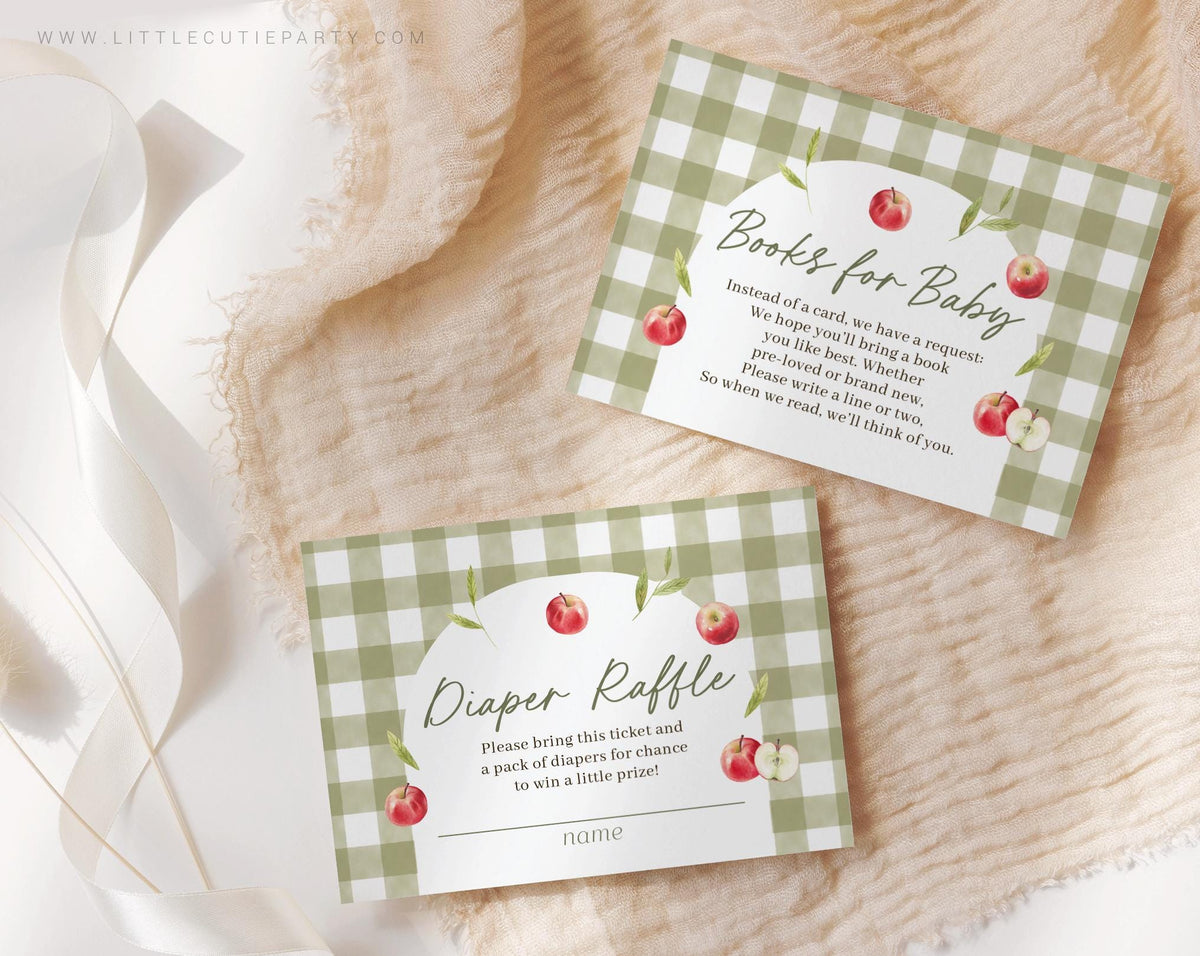 Editable Apple of our Eye Baby Shower Invites APPBS002 - image 2