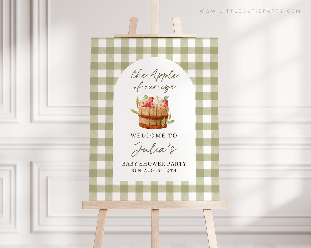 Editable Apple of Our Eye Welcome Sign APPBS002 - image 1