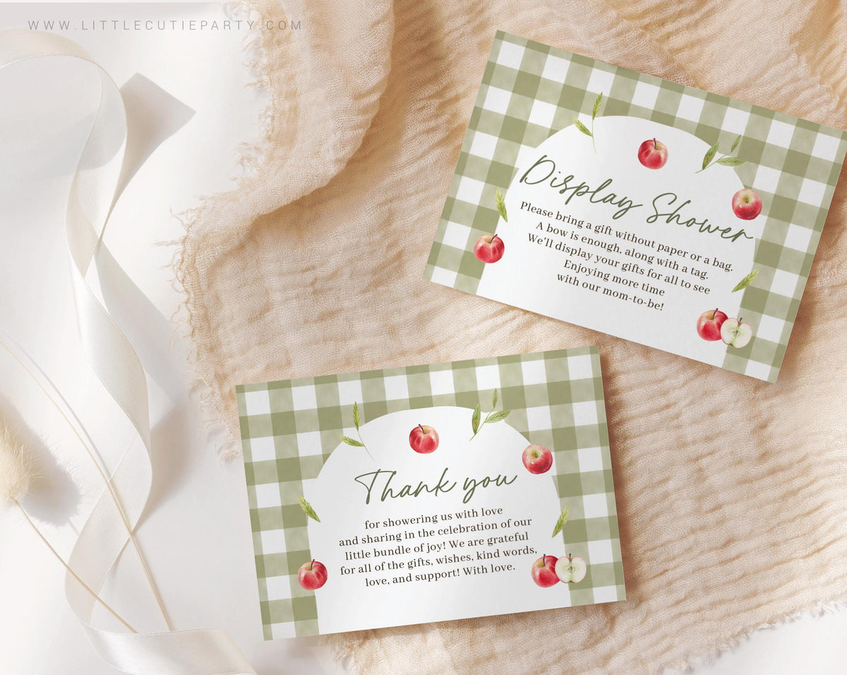 Editable Apple of Our Eye Thank you Card APPBS002 - image 1